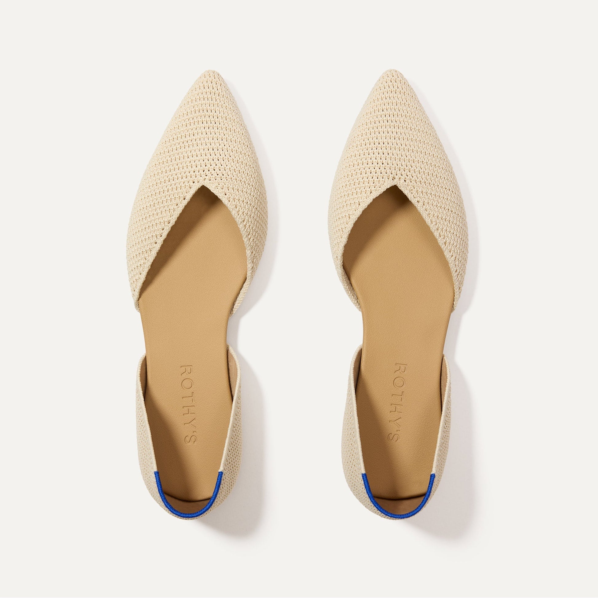 Rothy's The D'Orsay Point in Conch Raffia-Knit