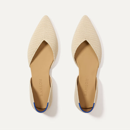 Rothy's The D'Orsay Point in Conch Raffia-Knit