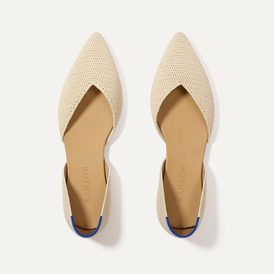 Rothy's The D'Orsay Point in Conch Raffia-Knit