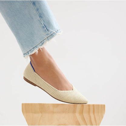 Rothy's The Point II in Marzipan Woven