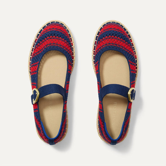 Rothy's The Espadrille Mary Jane in Cherry Tide