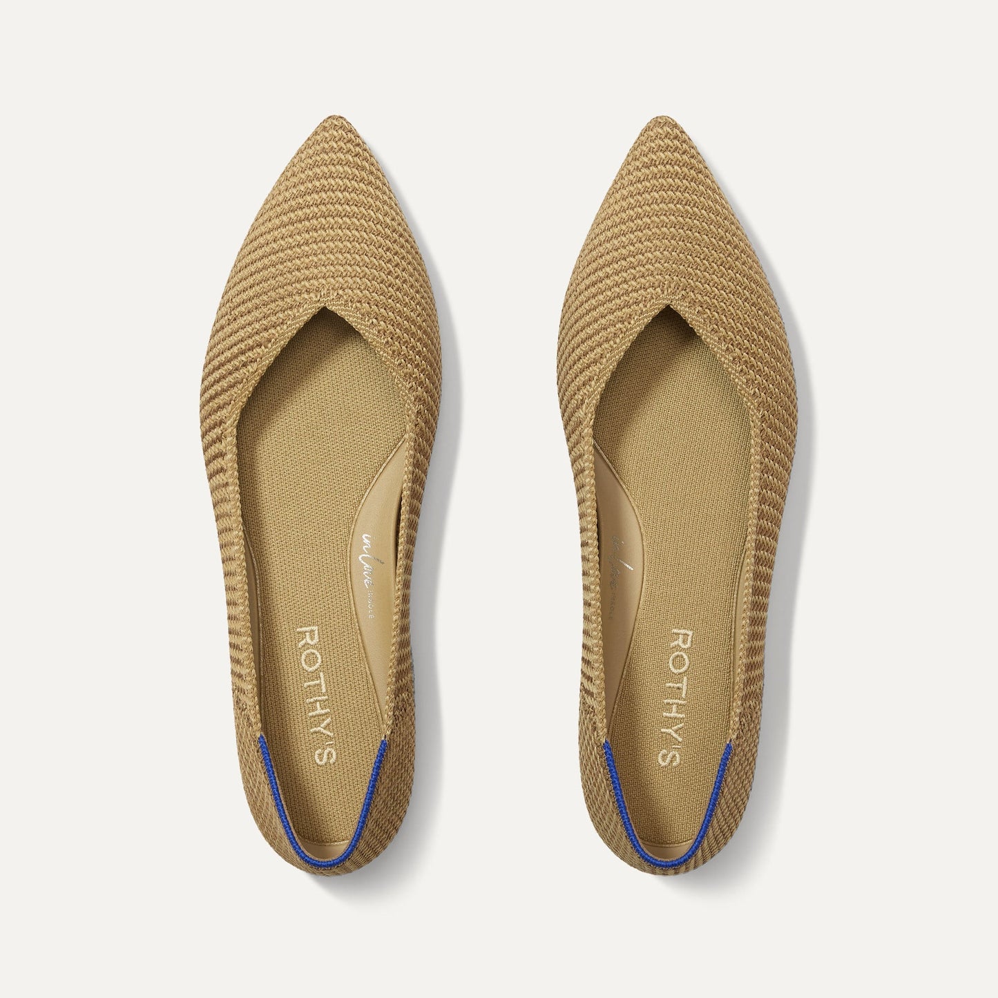 Rothy's The Point II in Tan Woven