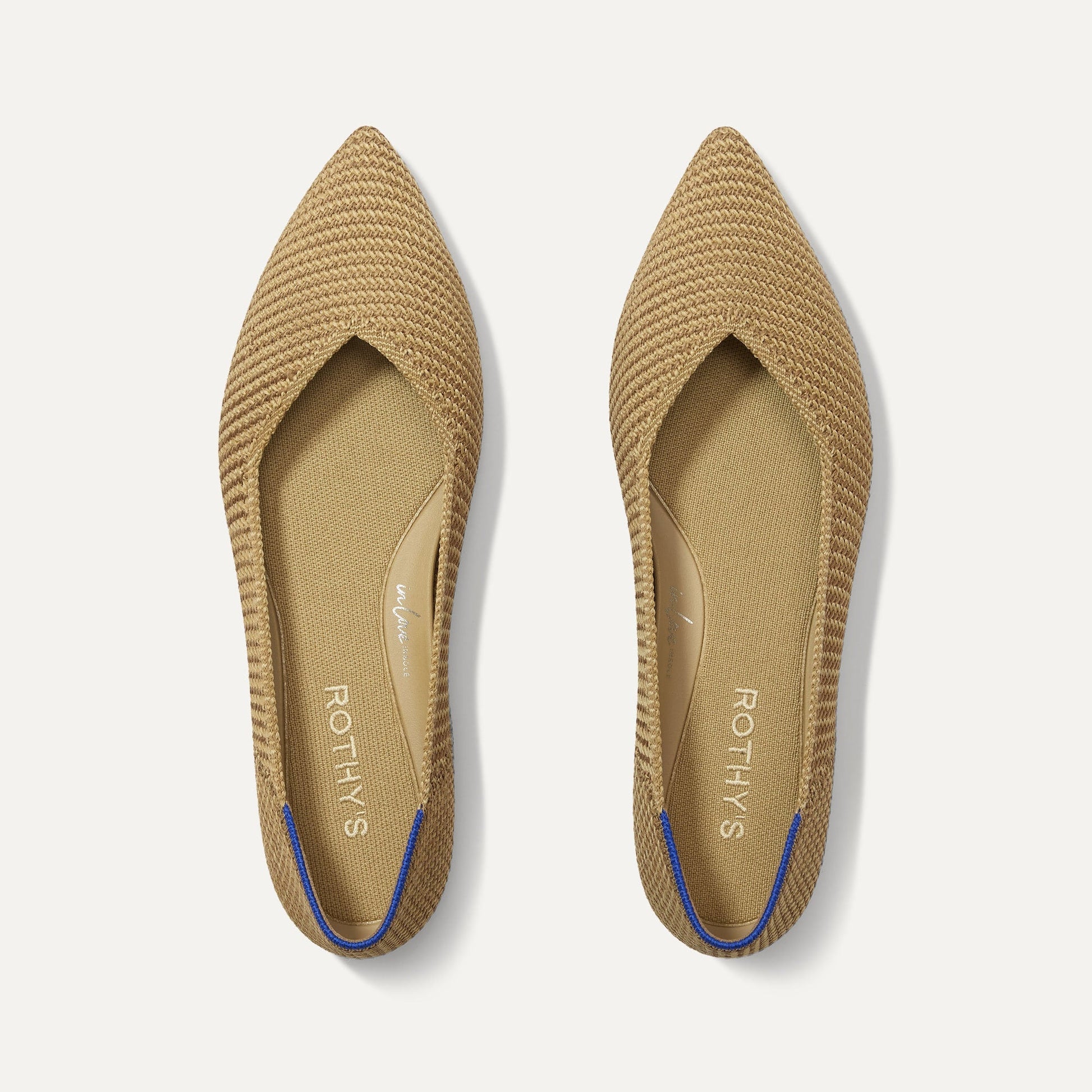 Rothy's The Point II in Tan Woven