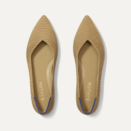 Rothy's The Point II in Tan Woven