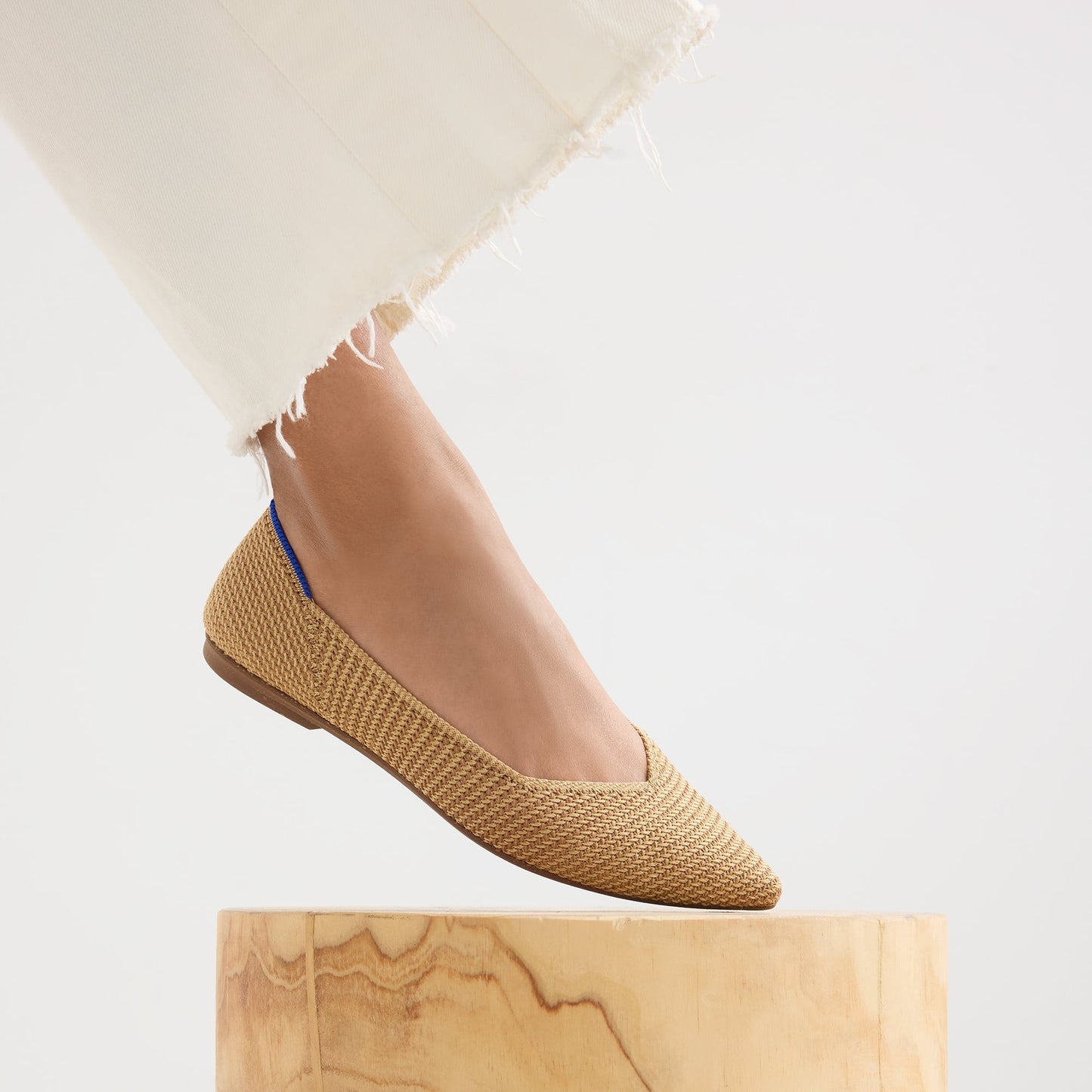 Rothy's The Point II in Tan Woven