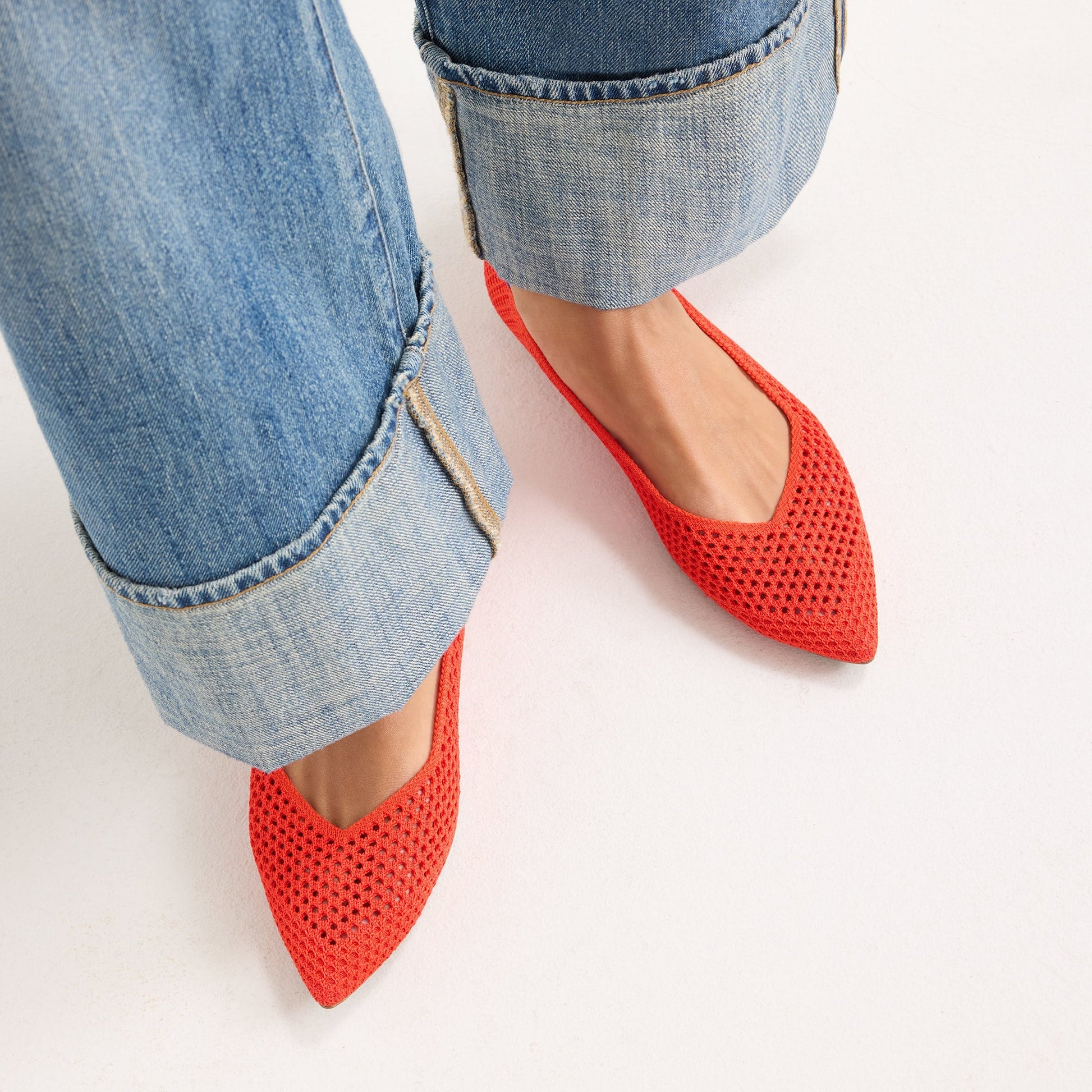 Rothy's The Point II in Poppy Mesh