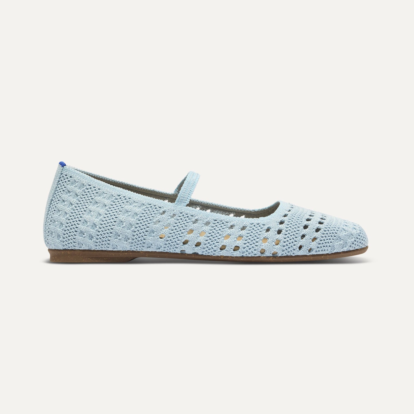 Rothy's The Max Square Mary Jane in Powder Blue Crochet