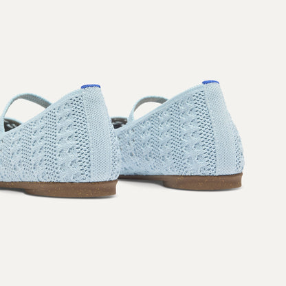 Rothy's The Max Square Mary Jane in Powder Blue Crochet