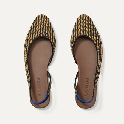 Rothy's The Almond Slingback in Butterscotch Stripe