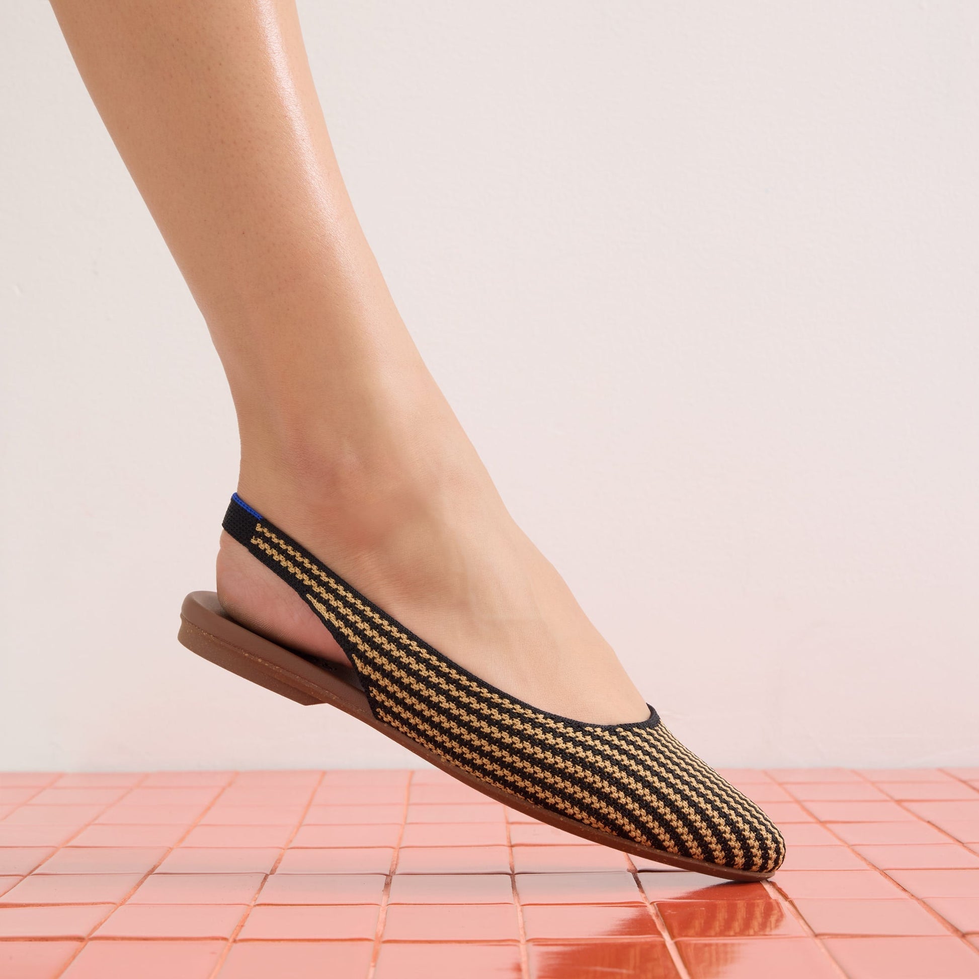 Rothy's The Almond Slingback in Butterscotch Stripe