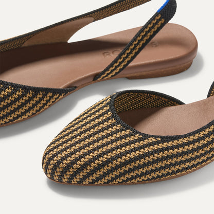 Rothy's The Almond Slingback in Butterscotch Stripe