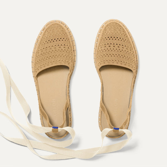 Rothy's The D'Orsay Espadrille in Camel Crochet