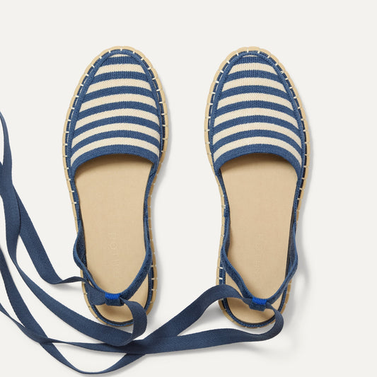 Rothy's The D'Orsay Espadrille in Deep Sea Stripe