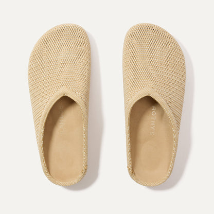 Rothy's The Casual Clog in Pelican Raffia-Knit