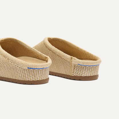 Rothy's The Casual Clog in Pelican Raffia-Knit