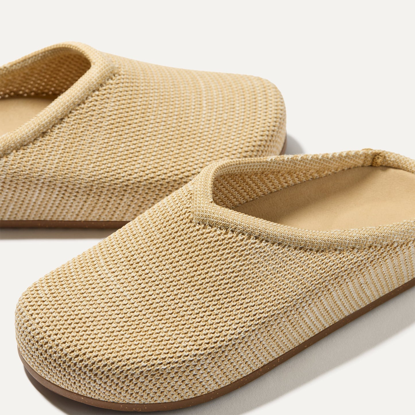 Rothy's The Casual Clog in Pelican Raffia-Knit