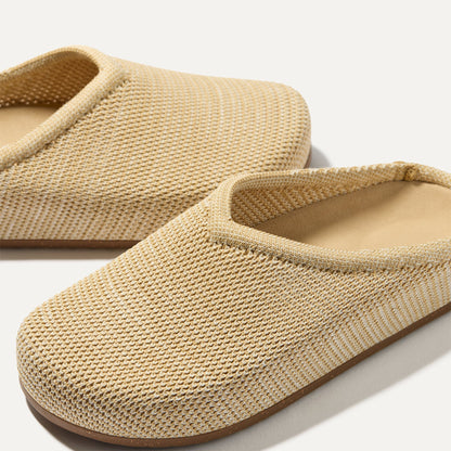 Rothy's The Casual Clog in Pelican Raffia-Knit