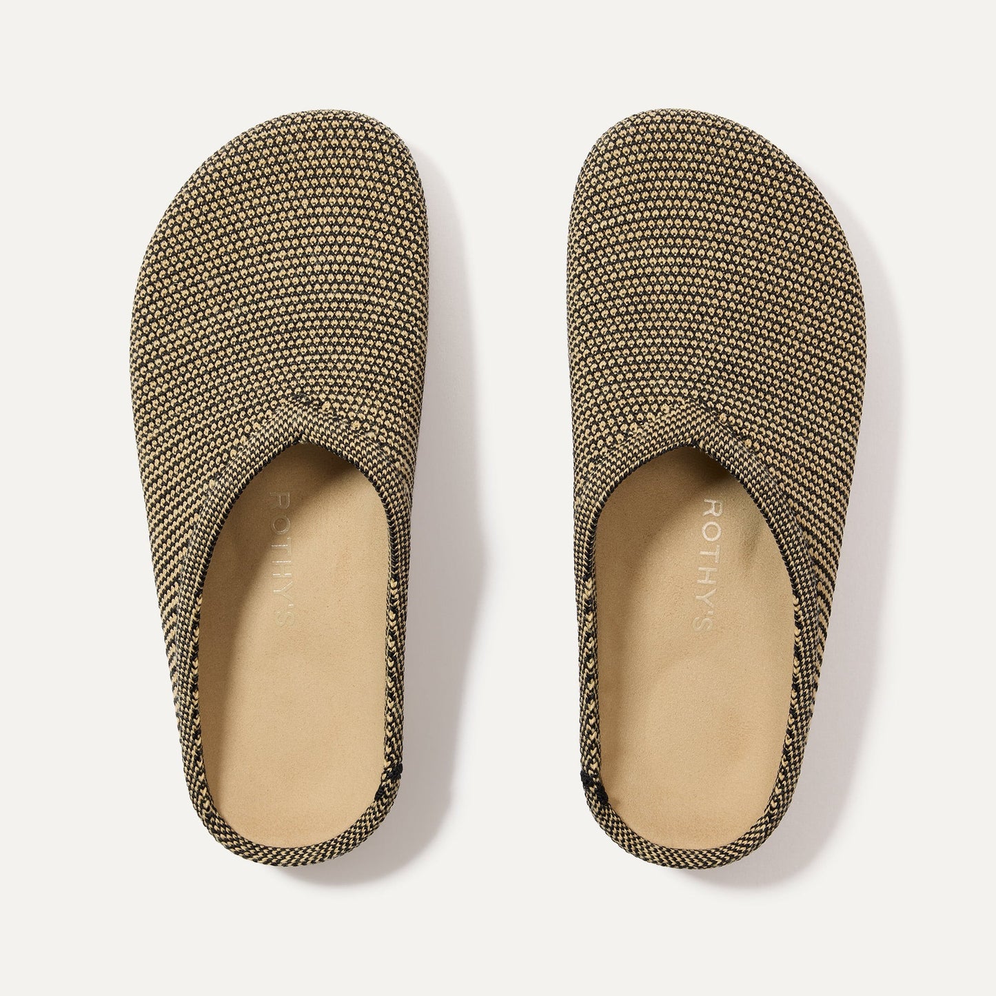 Rothy's The Casual Clog in Toffee Raffia-Knit
