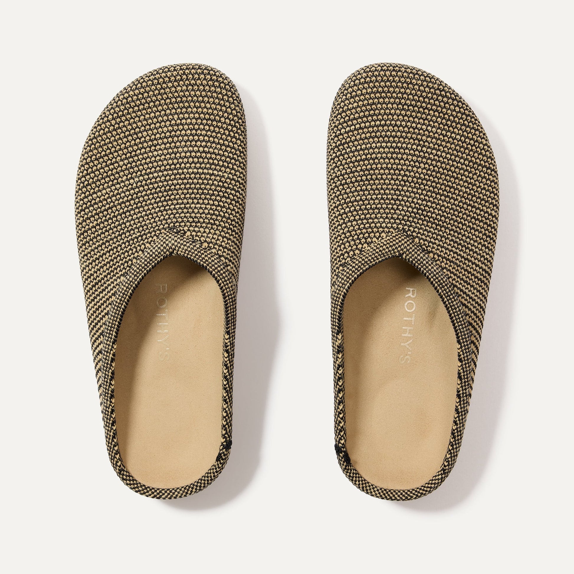 Rothy's The Casual Clog in Toffee Raffia-Knit