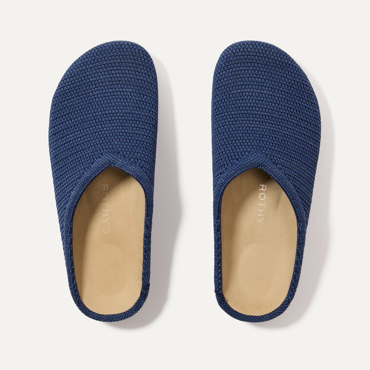Rothy's The Casual Clog in Blue Raffia-Knit