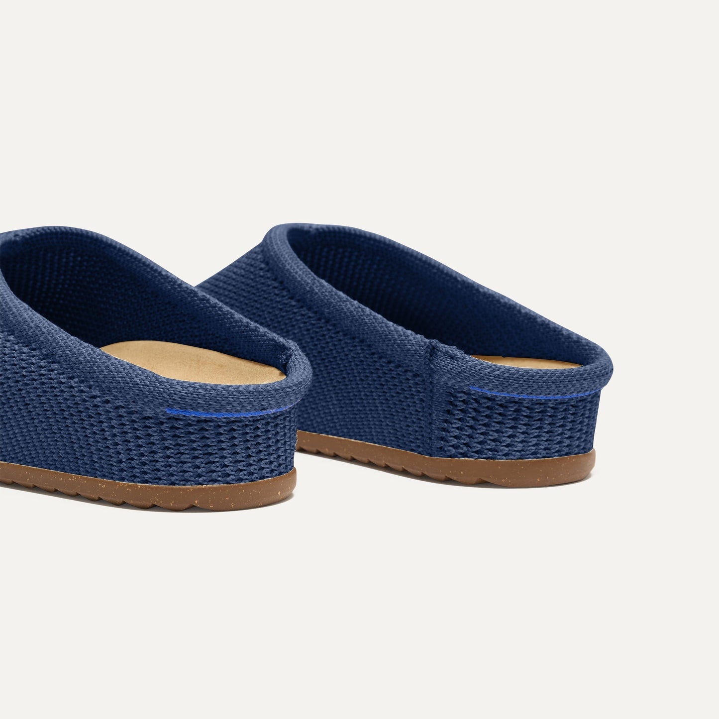 Rothy's The Casual Clog in Blue Raffia-Knit