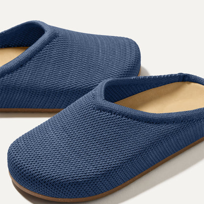 Rothy's The Casual Clog in Blue Raffia-Knit