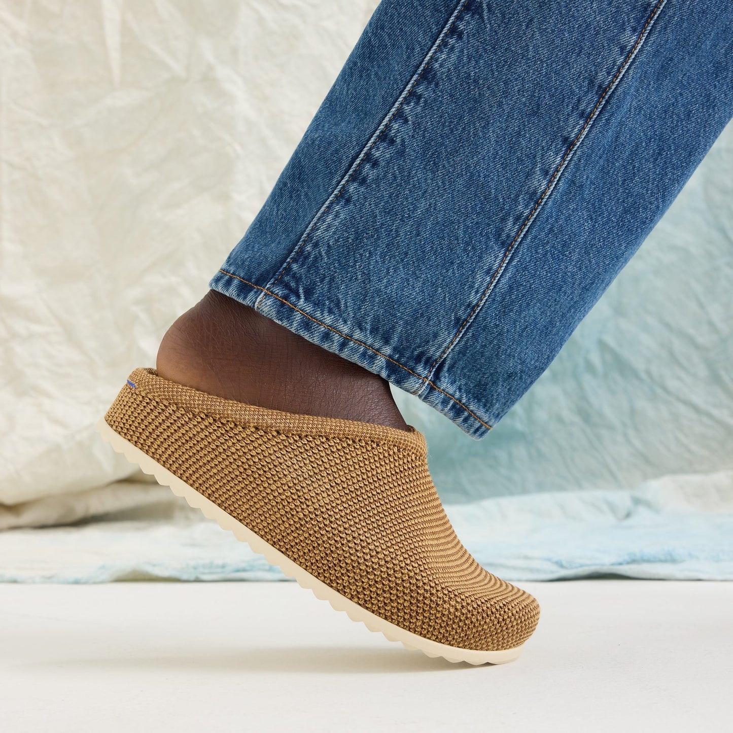 Rothy's The Casual Clog in Wheat Raffia-Knit
