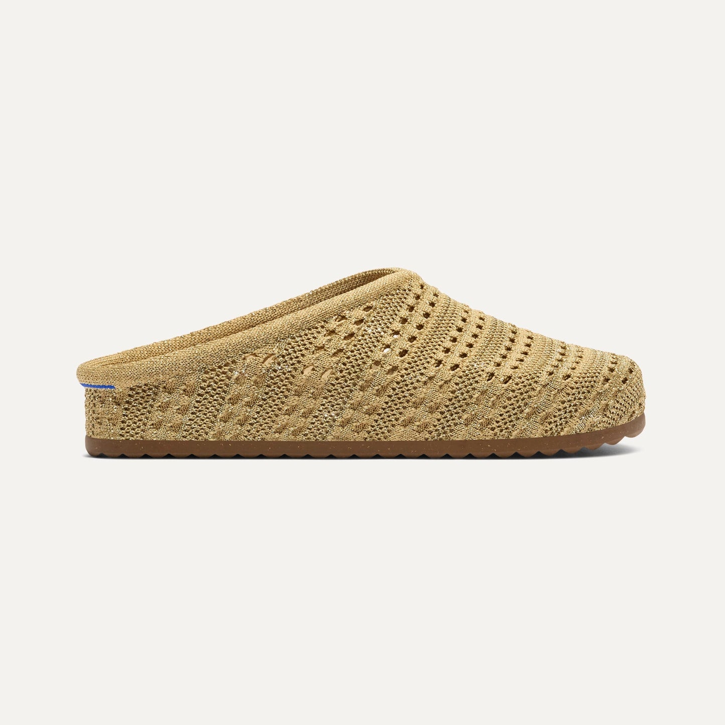 Rothy's The Casual Clog in Metallic Golden Crochet