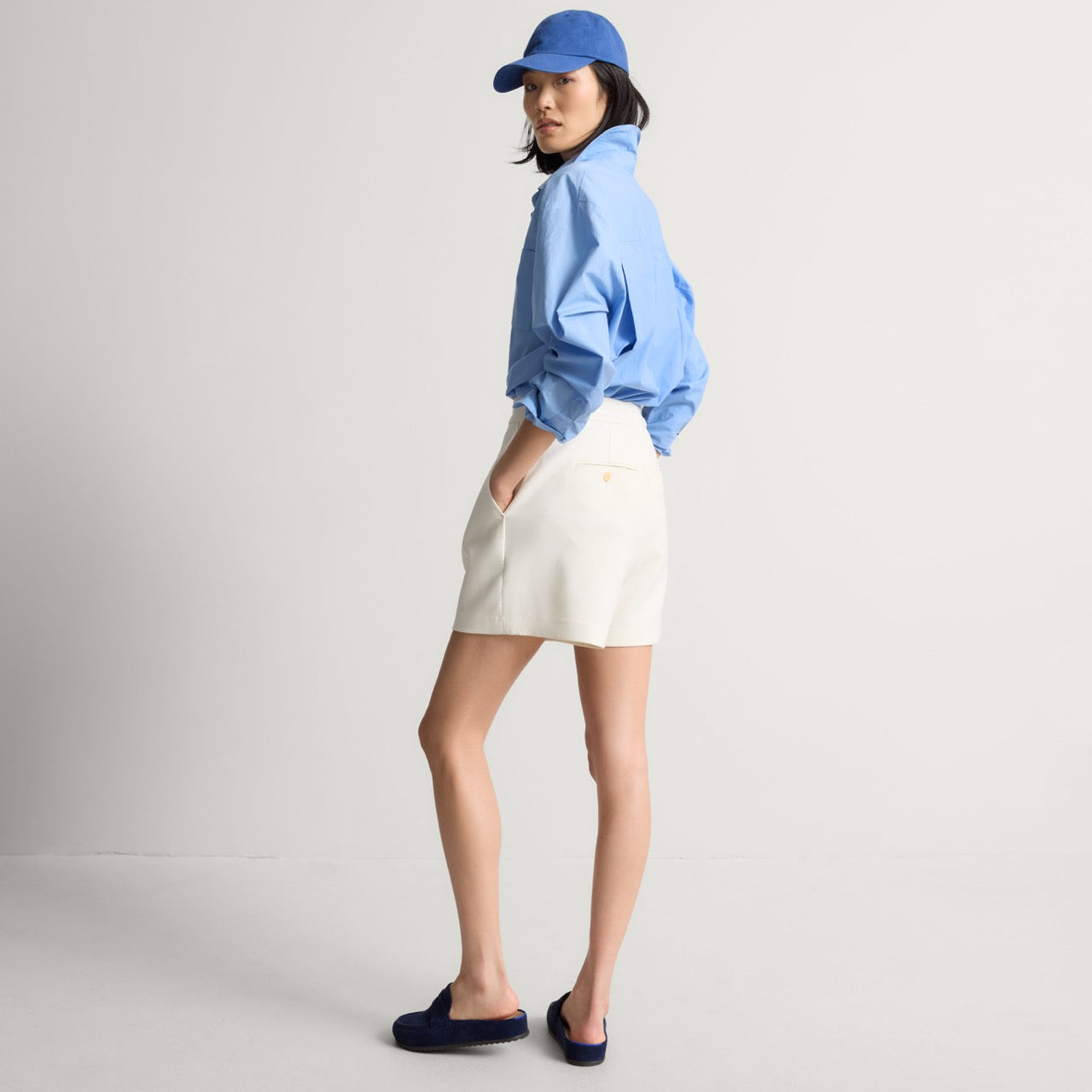 Rothy's Women's Penny Clog in ReVelvet™ Navy