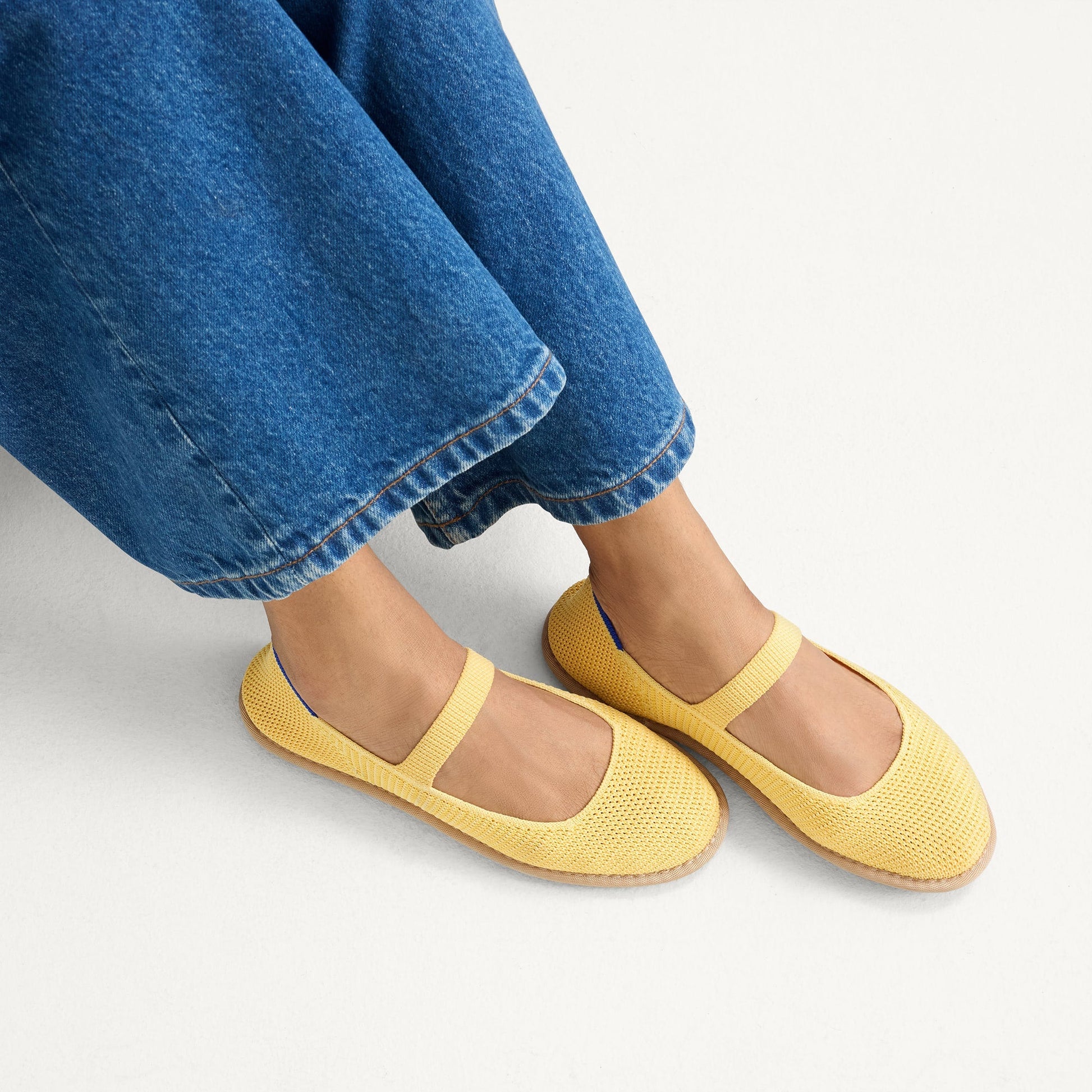 Rothy's Women's Cruiser Mary Jane in Sunbeam Raffia-Knit