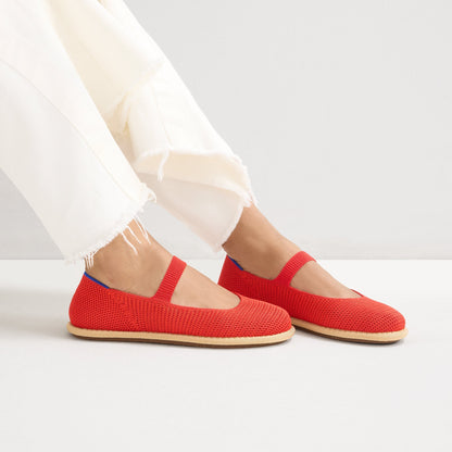 Rothy's Women's Cruiser Mary Jane in Poppy Raffia-Knit