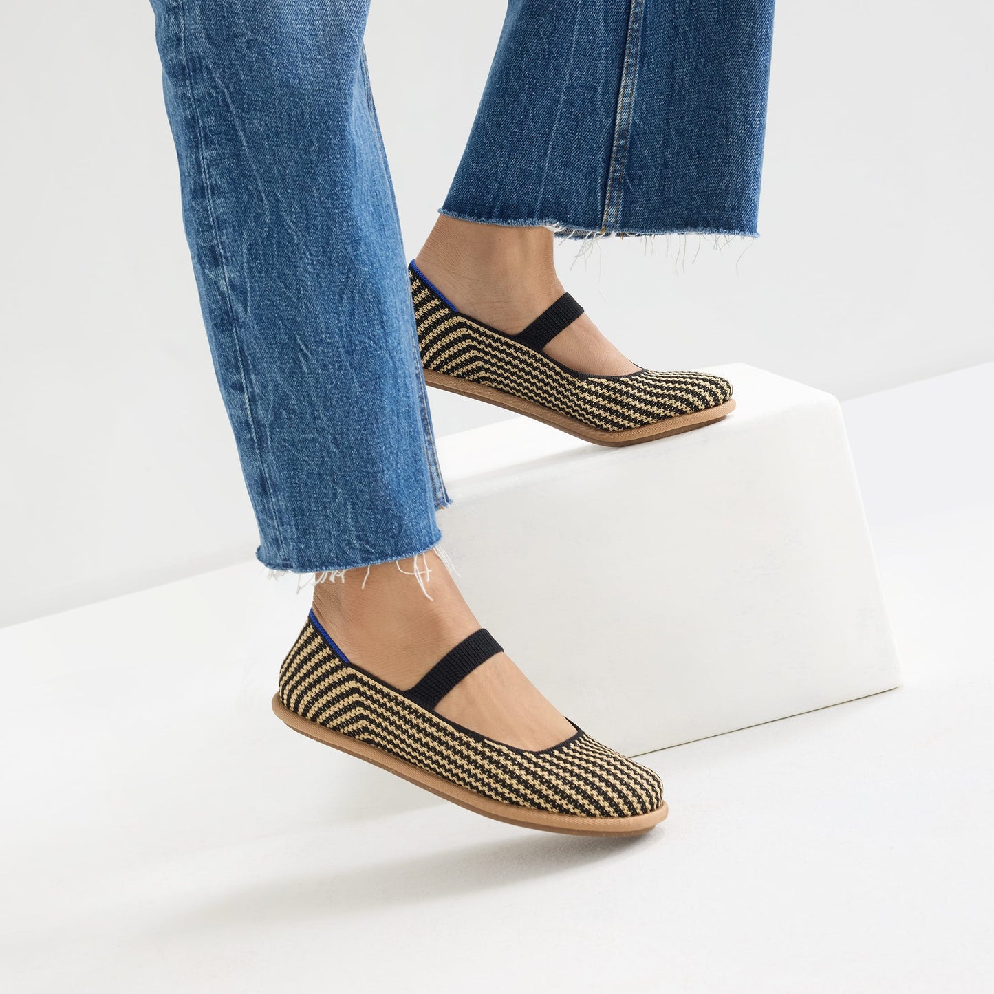 Rothy's Women's Cruiser Mary Jane in Toffee Stripe