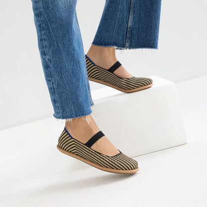Rothy's Women's Cruiser Mary Jane in Toffee Stripe