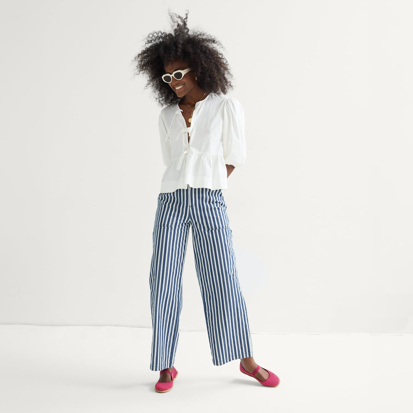 Rothy's Women's Cruiser Mary Jane in Raspberry Stripe