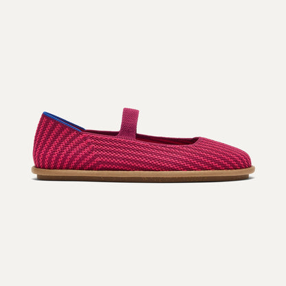 Rothy's Women's Cruiser Mary Jane in Raspberry Stripe