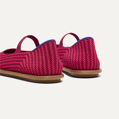 Rothy's Women's Cruiser Mary Jane in Raspberry Stripe