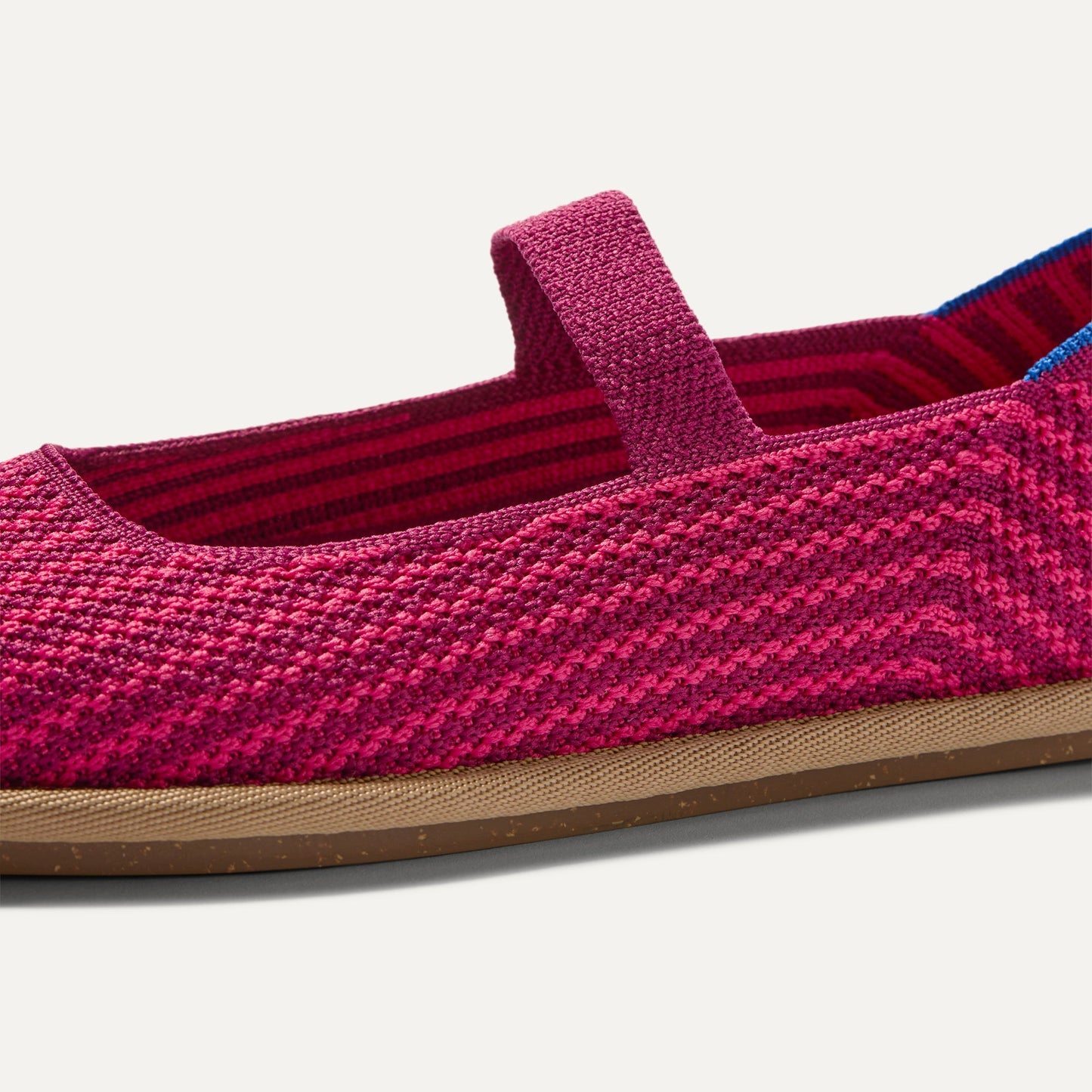 Rothy's Women's Cruiser Mary Jane in Raspberry Stripe