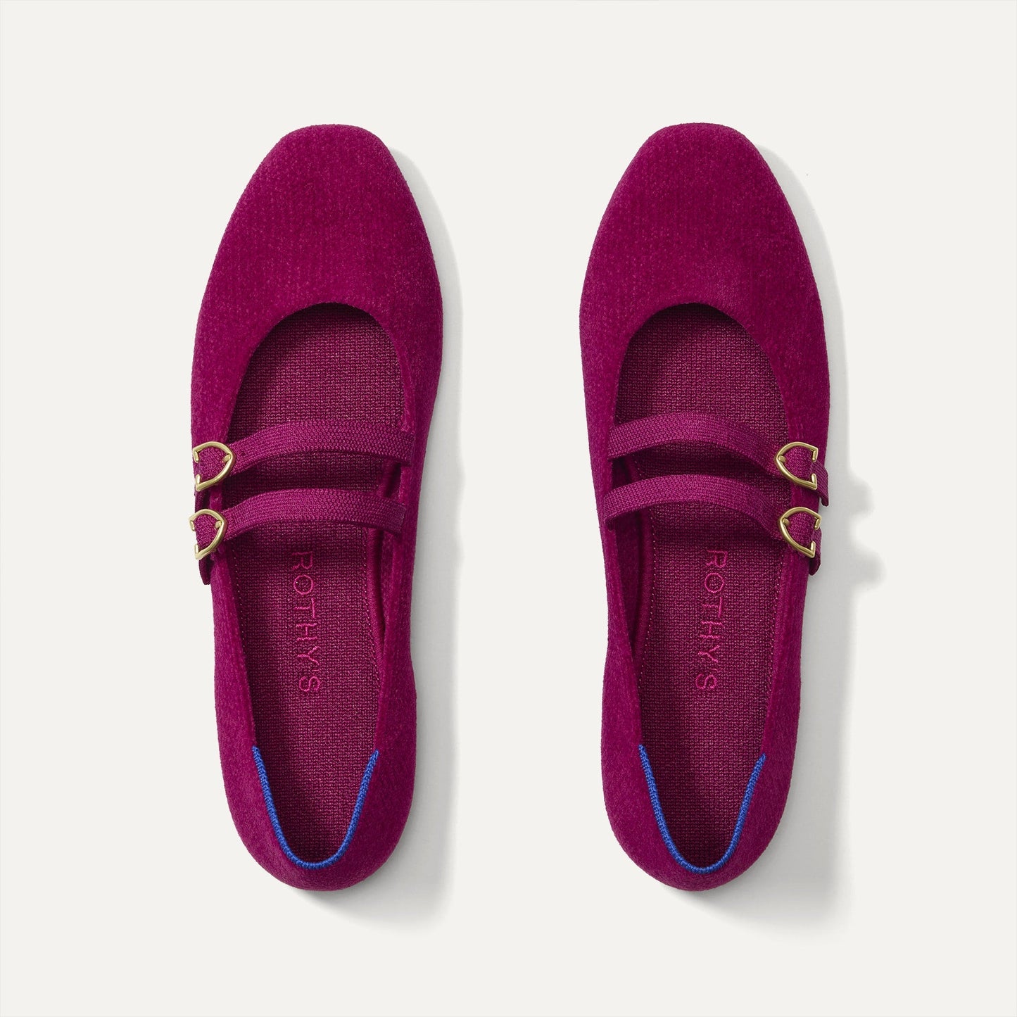 Rothy's The Double Buckle Mary Jane in ReVelvet™ Mulberry