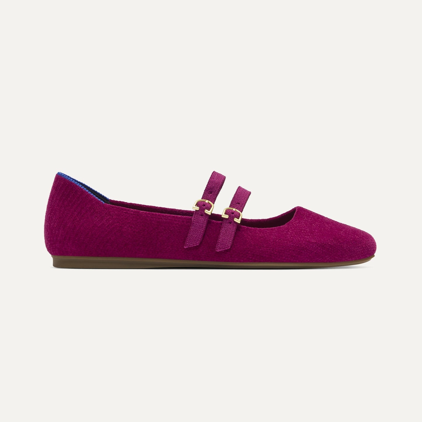 Rothy's The Double Buckle Mary Jane in ReVelvet™ Mulberry