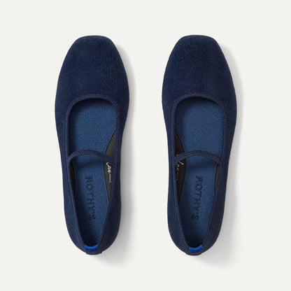 Rothy's The Max Square Mary Jane in ReVelvet™ Navy