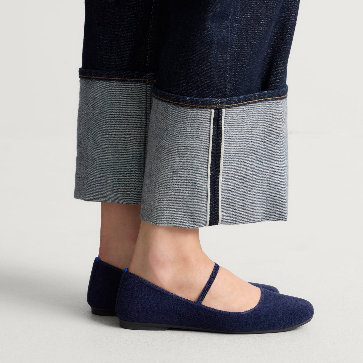 Rothy's The Max Square Mary Jane in ReVelvet™ Navy