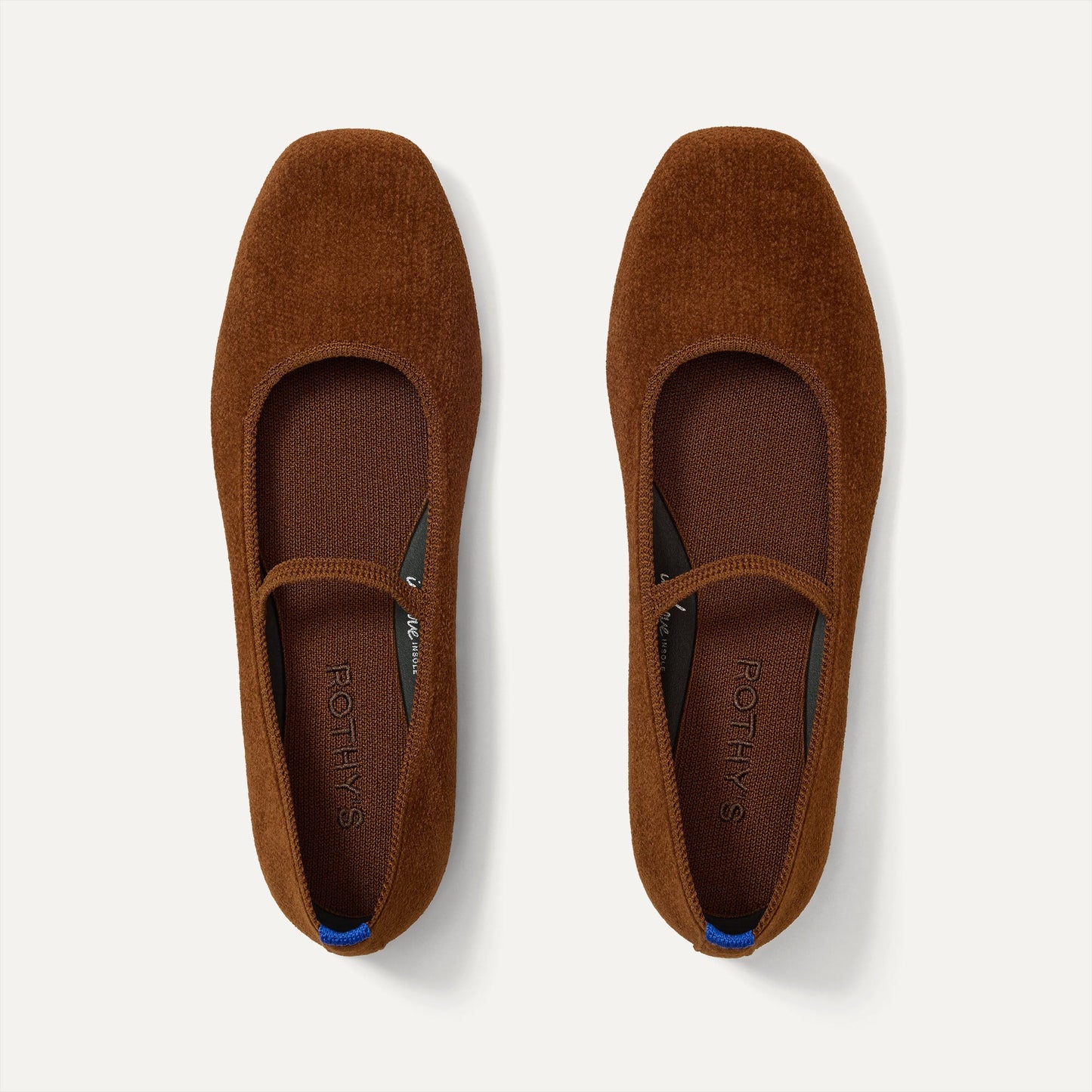 Rothy's The Max Square Mary Jane in ReVelvet™ Russet