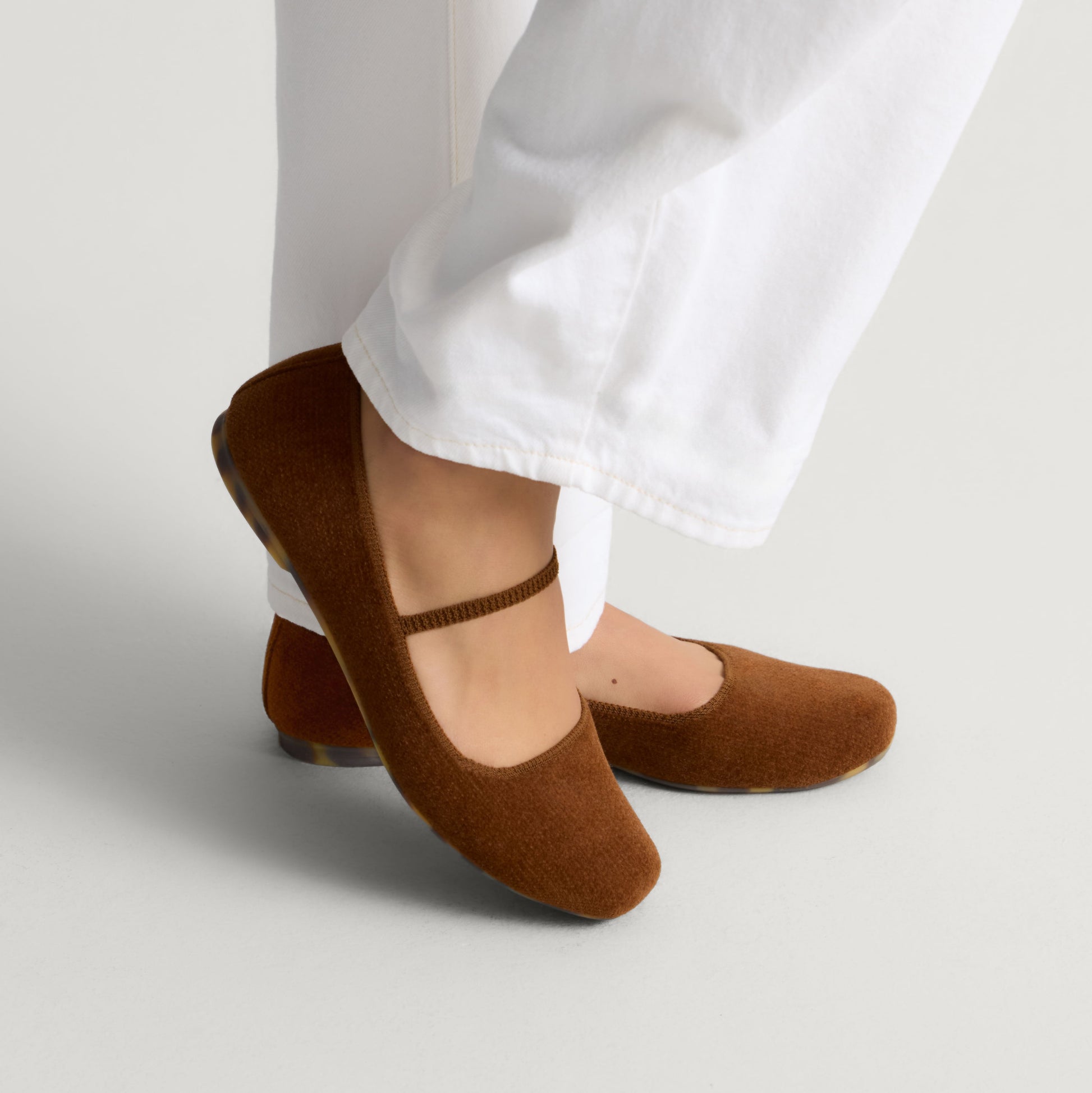 Rothy's The Max Square Mary Jane in ReVelvet™ Russet