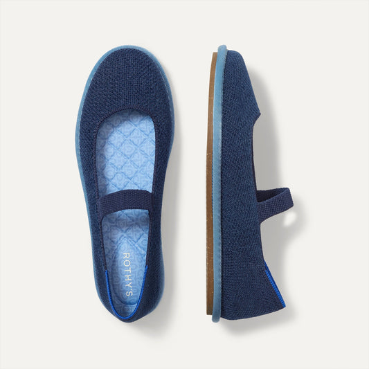 Rothy's Women's Cruiser Mary Jane in ReVelvet™ Navy