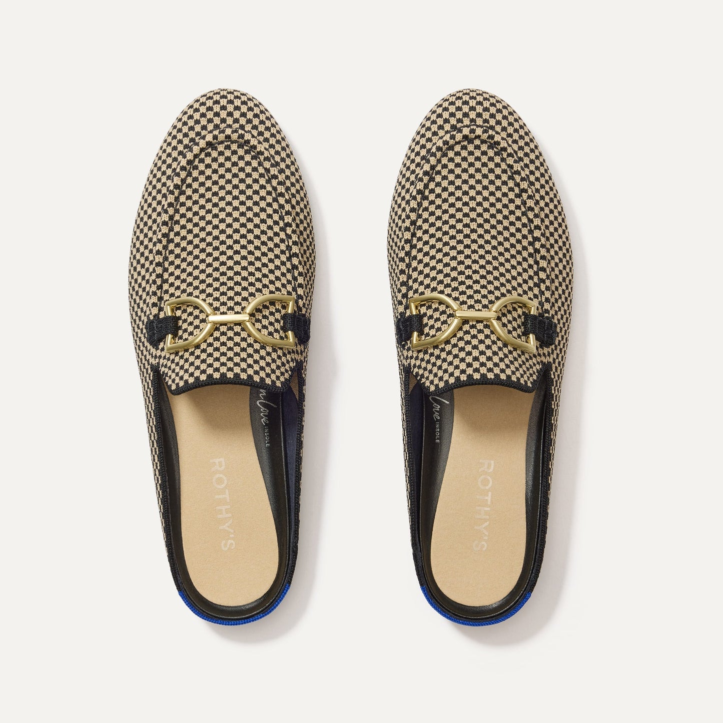 Rothy's The Double Bit Loafer Mule in Classic Micro Check