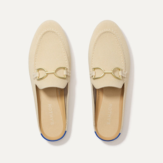 Rothy's The Double Bit Loafer Mule in Sandstone