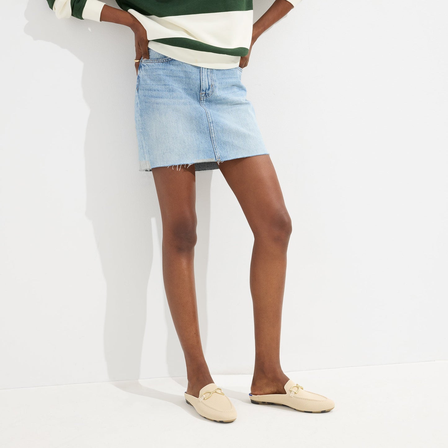 Rothy's The Double Bit Loafer Mule in Sandstone