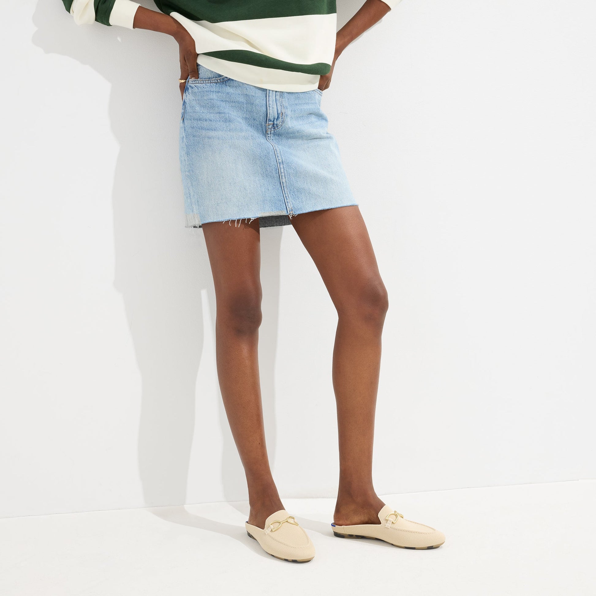 Rothy's The Double Bit Loafer Mule in Sandstone