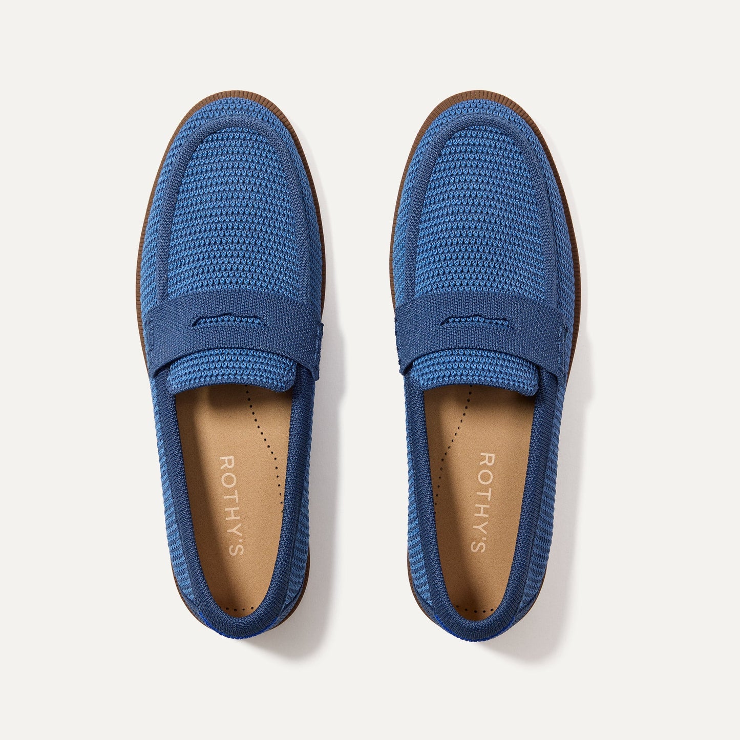 Rothy's The Penny Loafer in Blue Raffia-Knit for Women