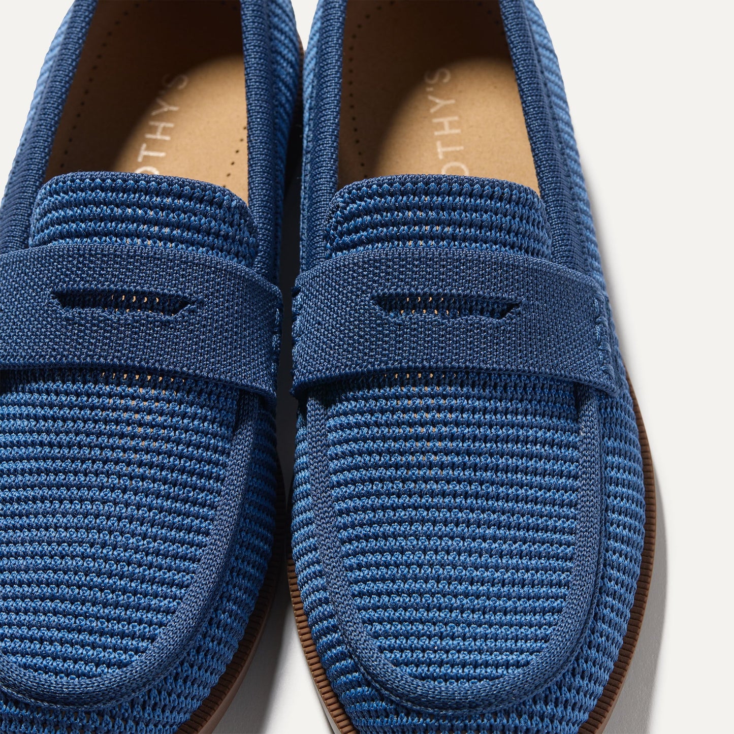 Rothy's The Penny Loafer in Blue Raffia-Knit for Women